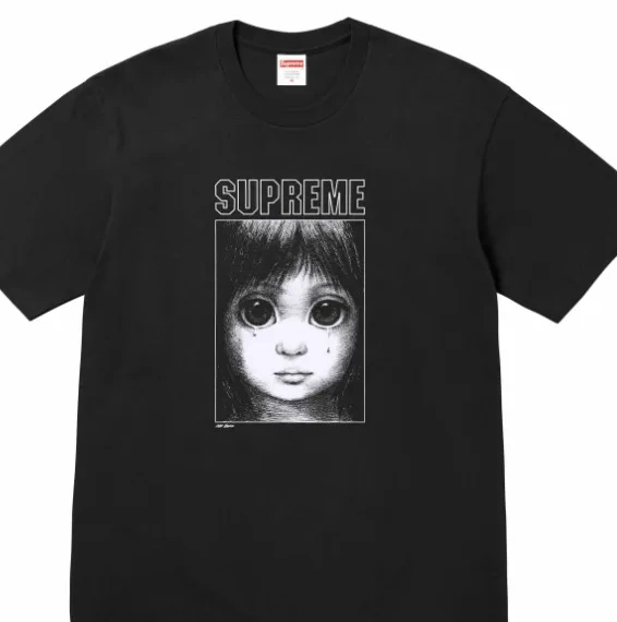 Black 24SS XL Big Teardrop L Manga Tears M White Tee Margaret and Keane S 0825